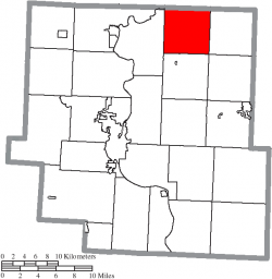 Location of Adams Township in Muskingum County