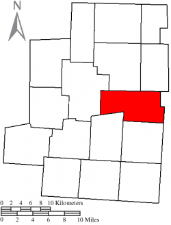 Location of Franklin Township in Morrow County