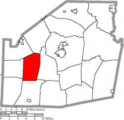 Location of Hamer Township in Highland County