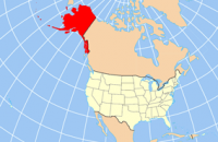 Map of the United States highlighting Alaska