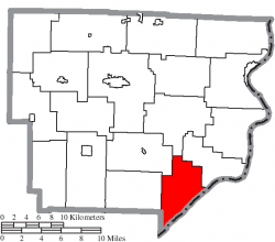 Location of Jackson Township in Monroe County