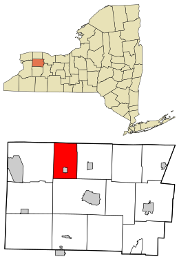 Location in Genesee County and the state of New York.