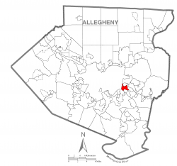 Location within Allegheny County