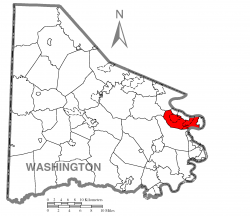 Location of Carroll Township in Washington County