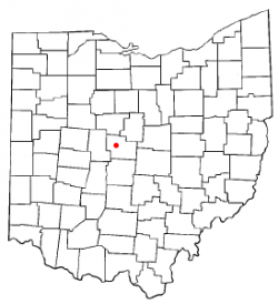 Location of Delaware in Ohio