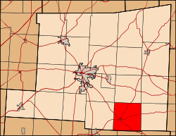 Location of Clay Township in Knox County.