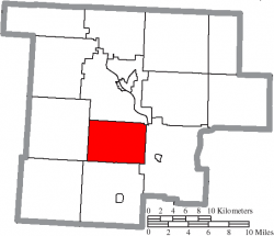 Location of Penn Township in Morgan County