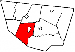 Map of Sullivan County, Pennsylvania highlighting Shrewsbury Township