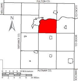 Location of Harrison Township in Henry County
