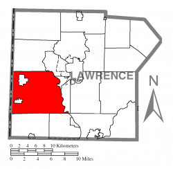 Location of North Beaver Township in Lawrence County