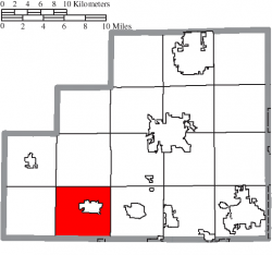 Location of Harrisville Township in Medina County