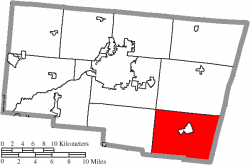 Location of Madison Township in Clark County