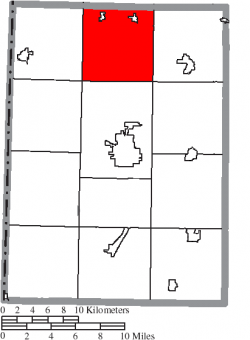 Location of Monroe Township in Preble County
