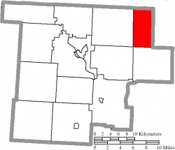 Location of Manchester Township in Morgan County