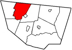 Map of Sullivan County, Pennsylvania highlighting Elkland Township