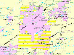 Map of Deerfield Township in Warren County