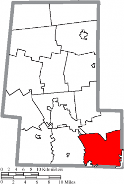 Location of Jerome Township in Union County
