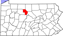 Map of Cameron County, Pennsylvania