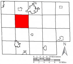 Location of Peru Township in Huron County