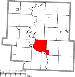 Location of Wayne Township in Muskingum County