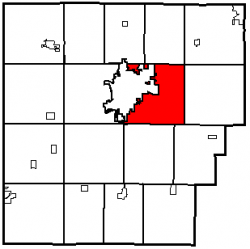 Location of Marion Township in Hancock County