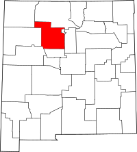 Map of New Mexico highlighting Sandoval County