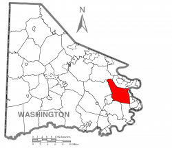 Location of Fallowfield Township in Washington County