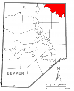 Map of Beaver County, Pennsylvania highlighting Franklin Township