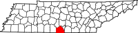 Map of Tennessee highlighting Lincoln County