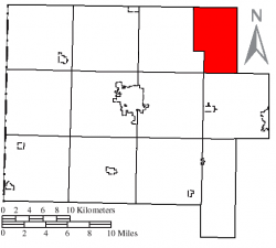 Location of Jackson Township in Van Wert County