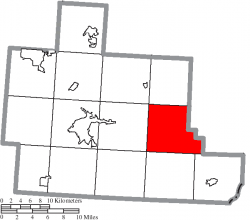 Location of Rome Township in Athens County