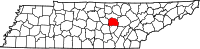 Map of Tennessee highlighting White County