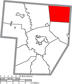 Location of Madison Township in Fayette County