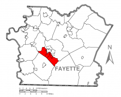 Location of South Union Township in Fayette County
