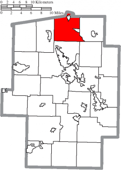 Location of Lawrence Township in Tuscarawas County