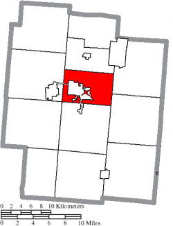 Location of Lick Township in Jackson County