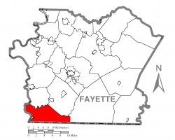 Location of Springhill Township in Fayette County