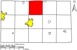 Location of Pleasant Township in Seneca County