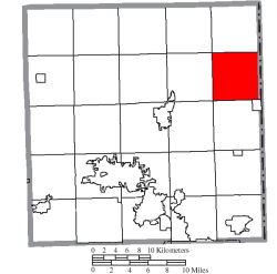 Location of Vernon Township in Trumbull County