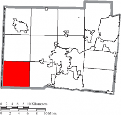 Location of Morgan Township in Butler County