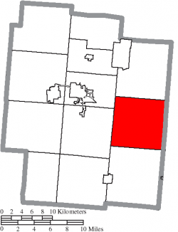 Location of Bloomfield Township in Jackson County
