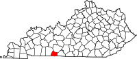Map of Kentucky highlighting Simpson County