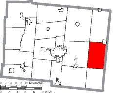 Location of Perry Township in Logan County