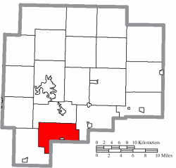 Location of Valley Township in Guernsey County
