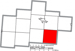Location of Starr Township in Hocking County