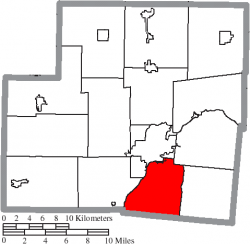 Location of Orange Township in Shelby County