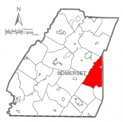 Map of Somerset County, Pennsylvania Highlighting Allegheny Township