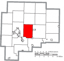 Location of Center Township in Guernsey County