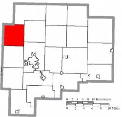 Location of Knox Township in Guernsey County